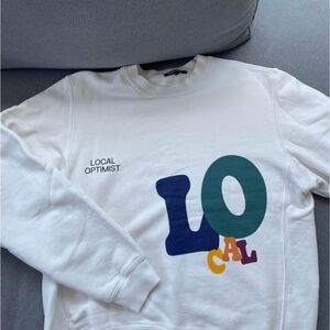 Unisex Madhappy local optimist white crewneck - large